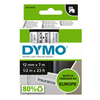 Dymo D1 Label Tape Black On White 45013 or S0720530