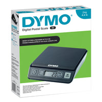 DYMO M2 digital postal scale in retail packaging for weighing letters and parcels up to 2kg