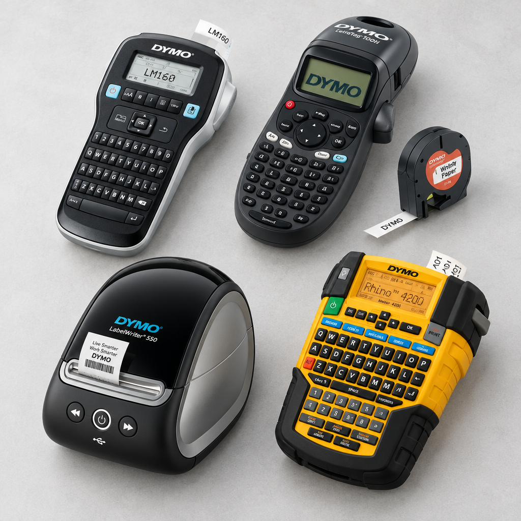 DYMO LabelManager 160, LetraTag 100H, LabelWriter 550 and Rhino 4200