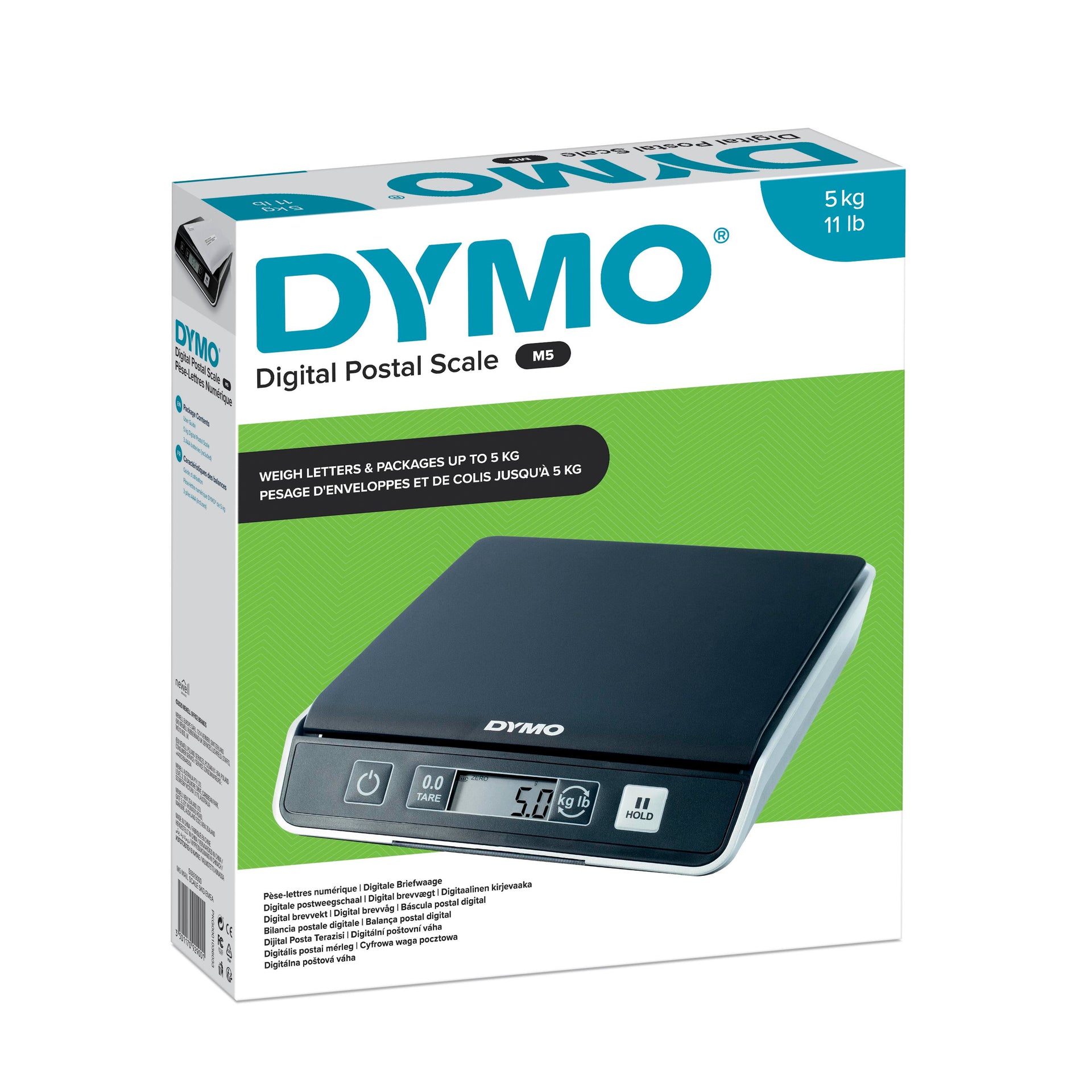 DYMO M5 Digital USB Postal Scale with retail packaging - 5kg capacity (S0929000)