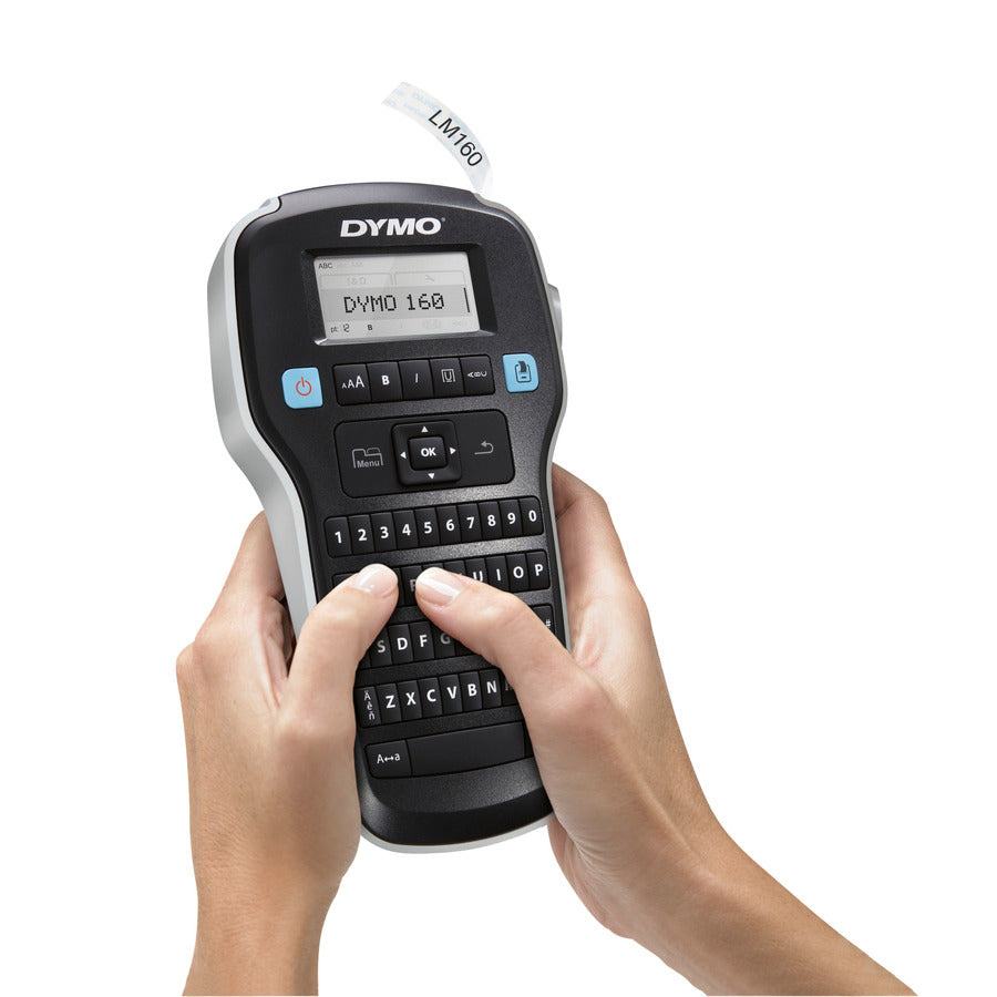 DYMO LM160P Label Maker in Use – Handheld QWERTY Labelling for Home and Office