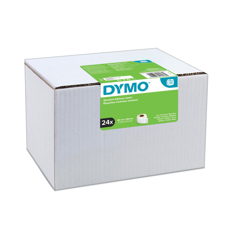 Bulk DYMO 99010 / S0722360 LabelWriter Standard Address Labels 28x89mm – 24 Roll Carton Packaging
