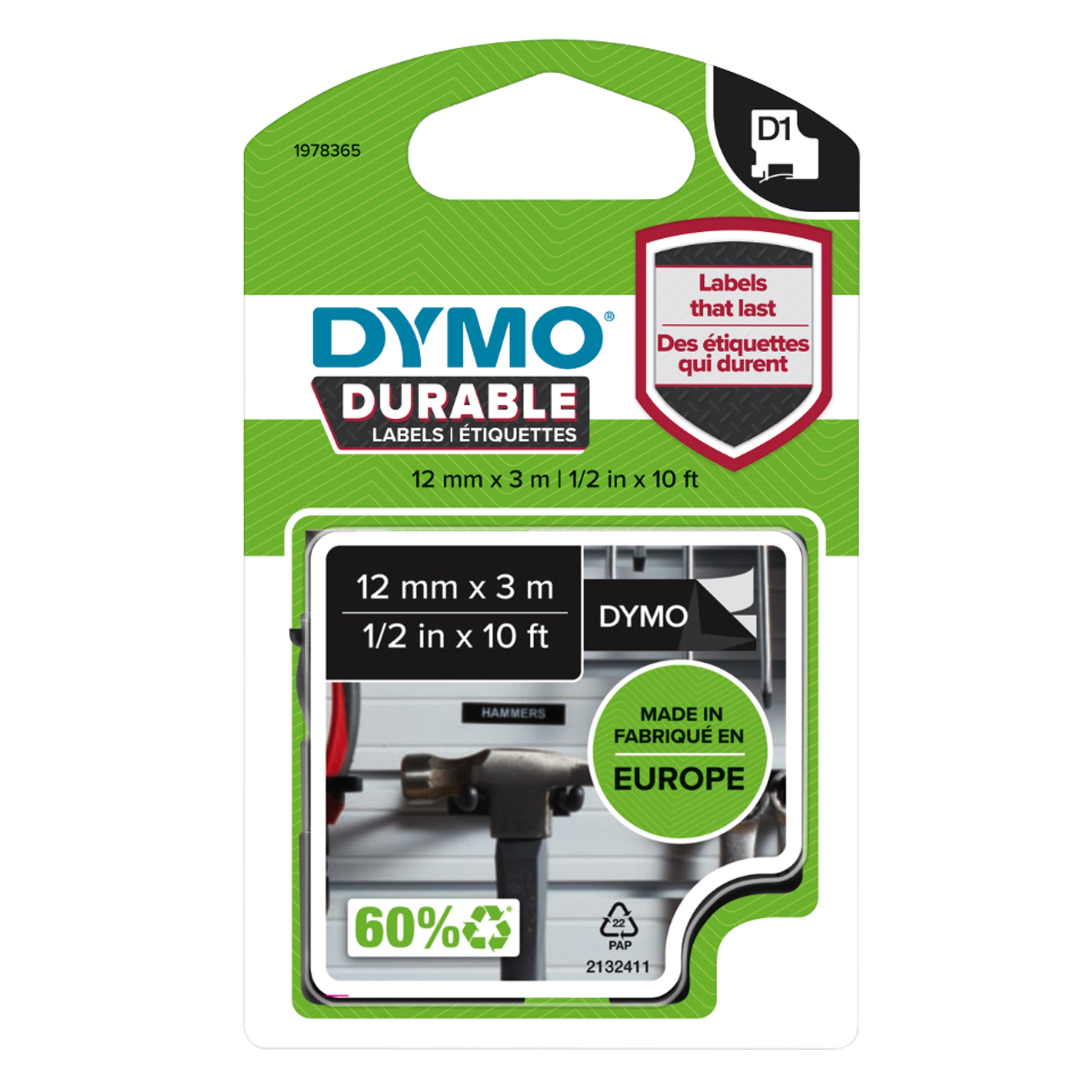 Dymo D1 LabelManager Durable Label Tape Range-10