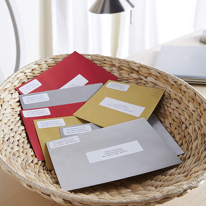 Shipping labels on parcels and envelopes