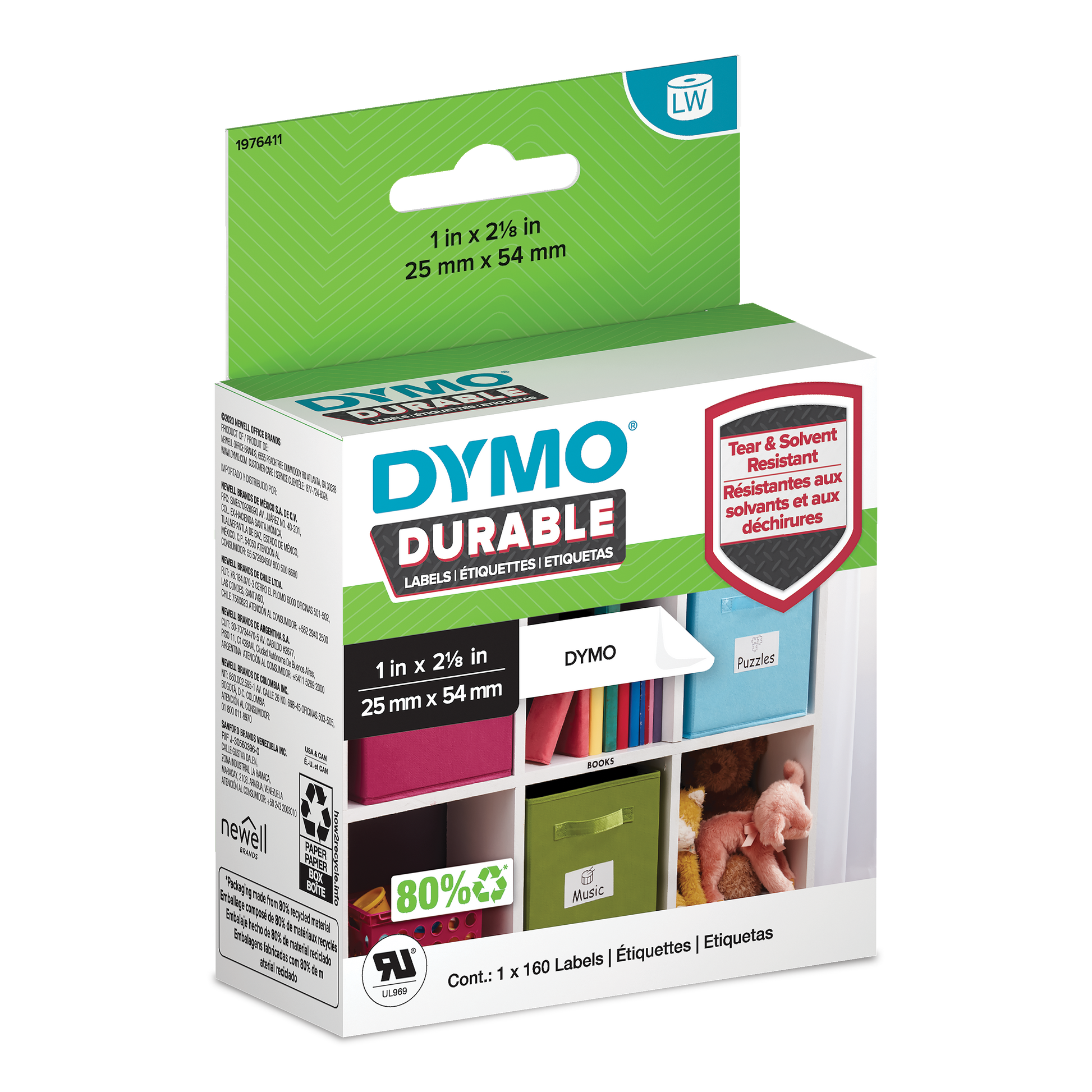 Dymo 1976411 Durable Labelwriter White Address Labels 25X54mm