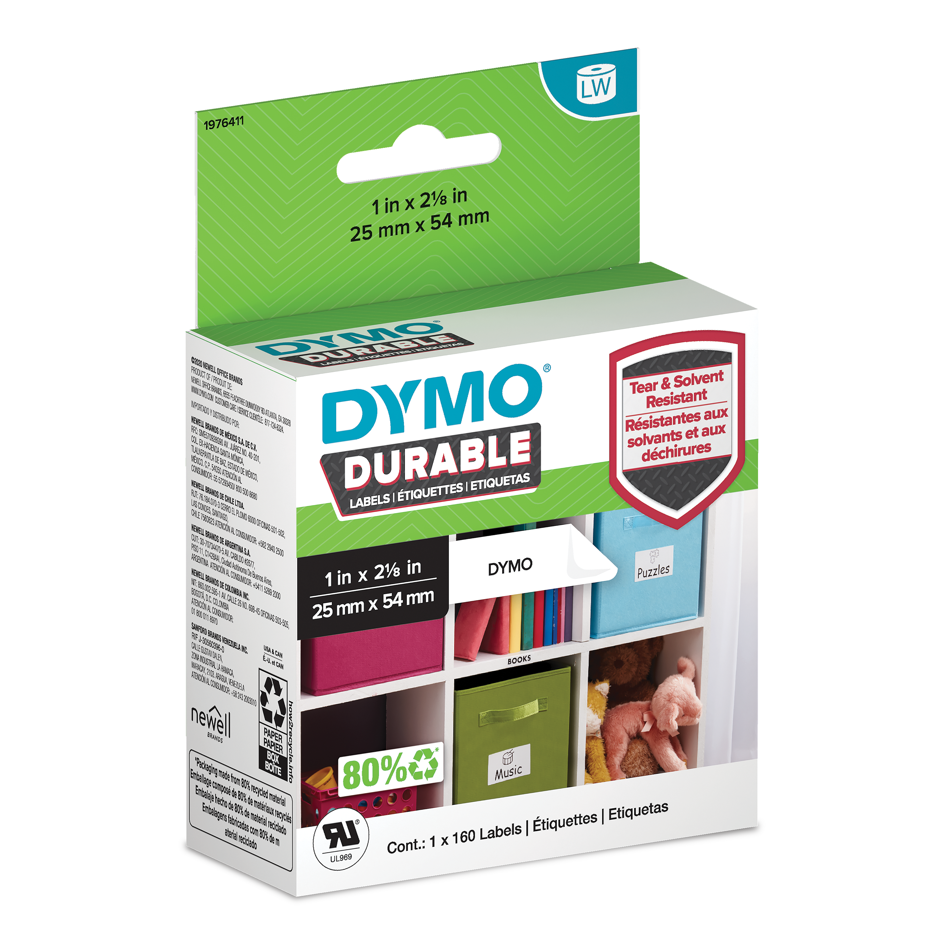 Dymo 1976411 Durable Labelwriter White Address Labels 25X54mm