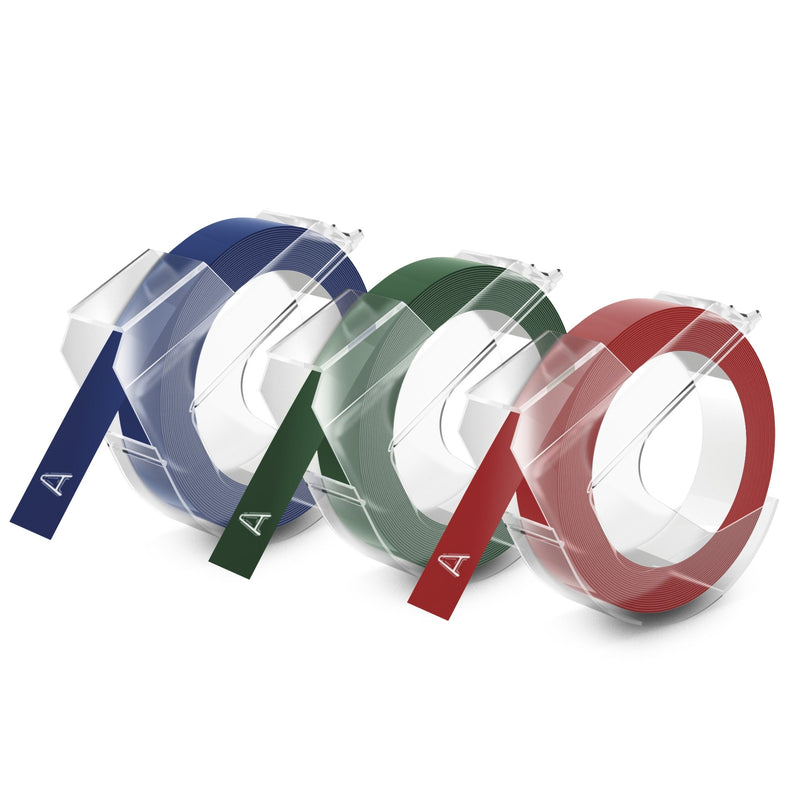 Dymo 1741671 Embossing Tape 9mm x 3m Trio Colours 3 Pack-7