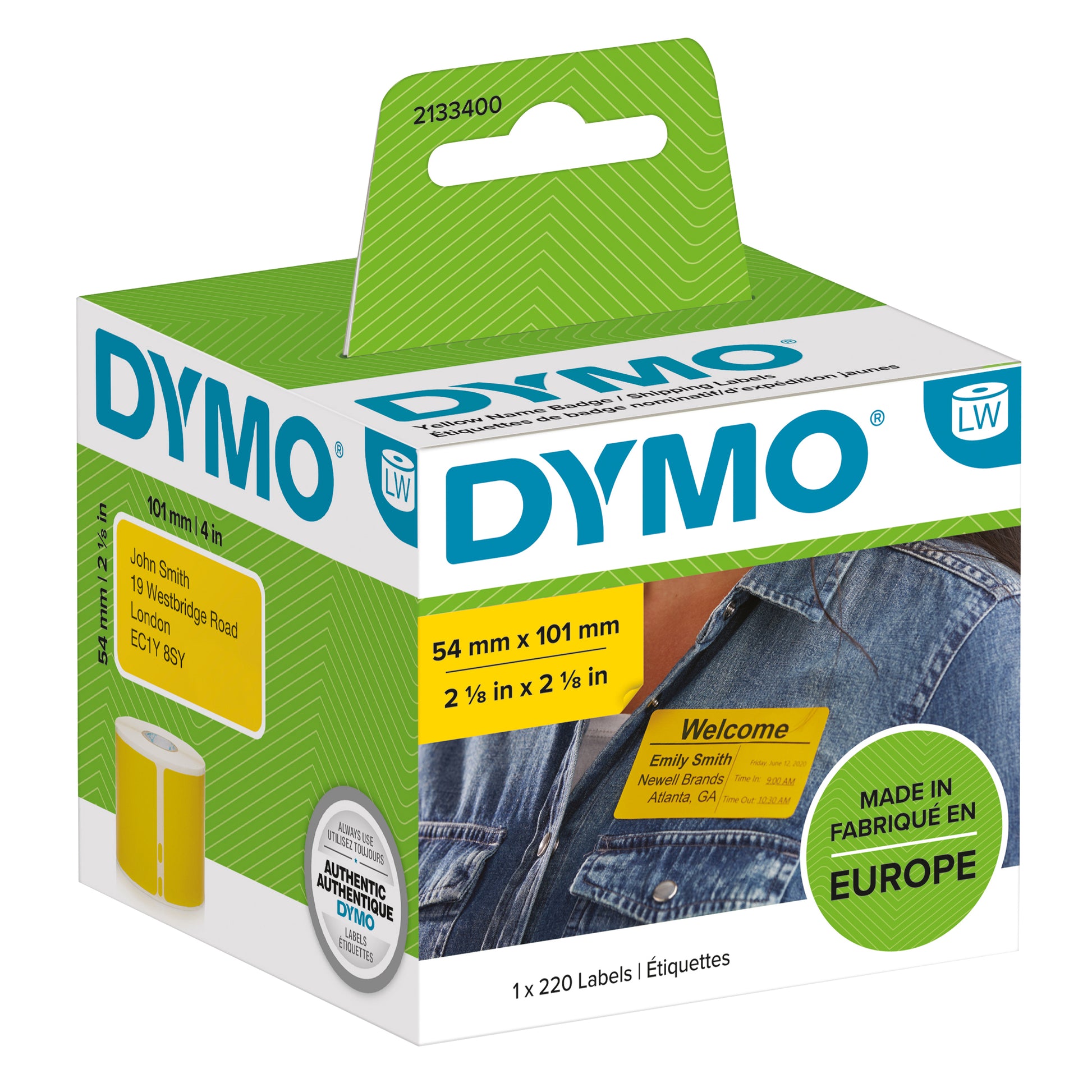 DYMO 99014 Yellow LabelWriter Standard Shipping Labels Retail Box Packaging