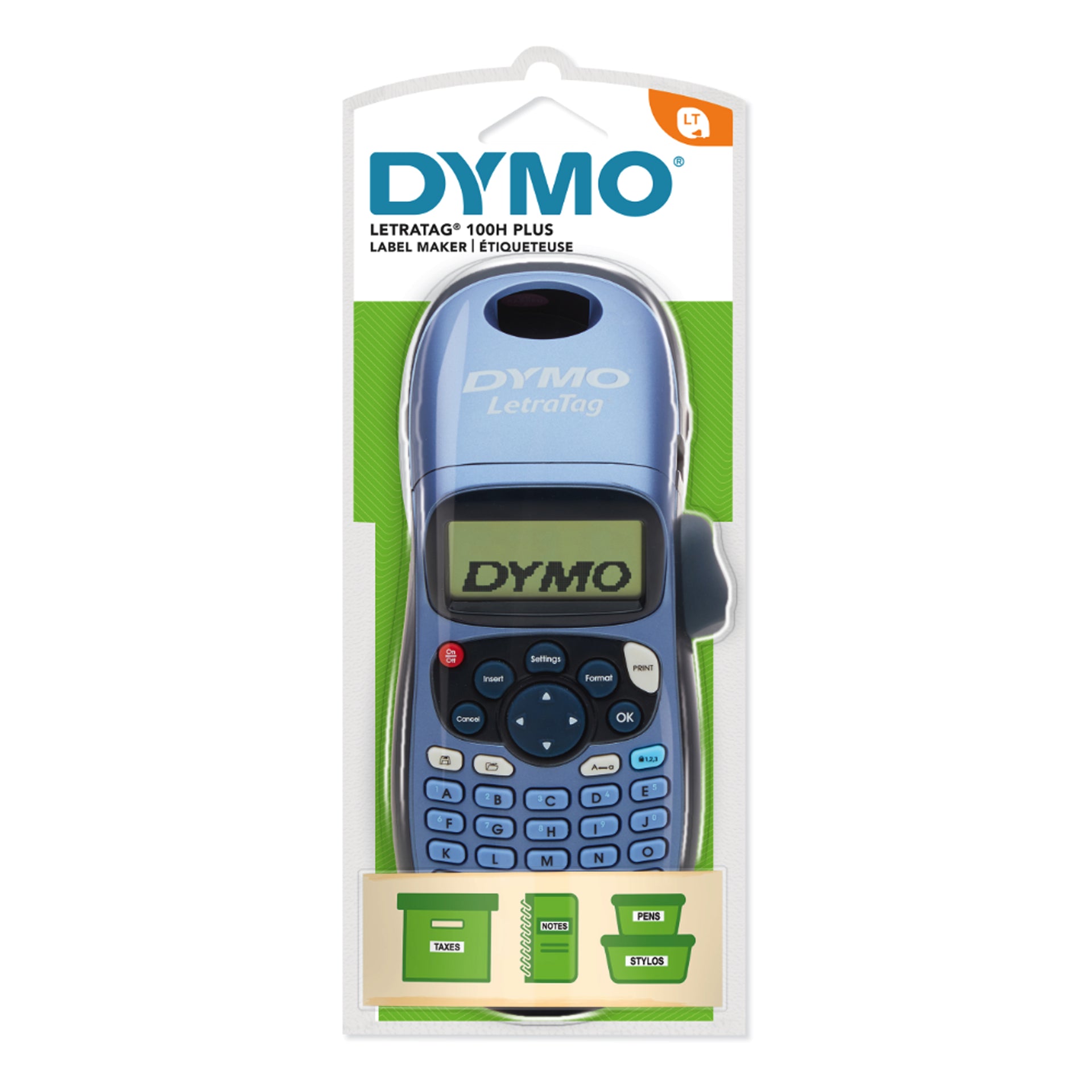 DYMO LetraTag 100H Plus handheld label maker in retail blister packaging