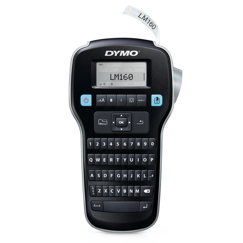 DYMO LabelManager 160 portable handheld label maker with QWERTY keyboard and display screen