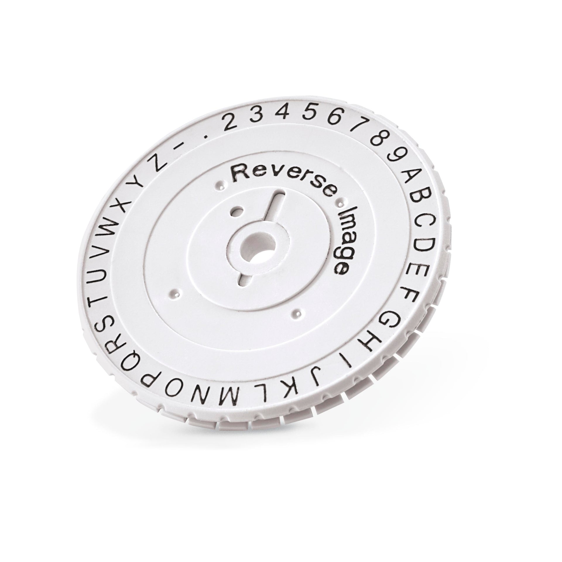 Replacement embossing wheel dial for DYMO label embosser with letters, numbers and symbols selection ring