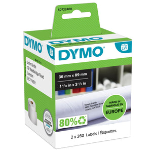 DYMO LabelWriter Large Address Labels 36 x 89mm White Paper Roll 99012 S0722400