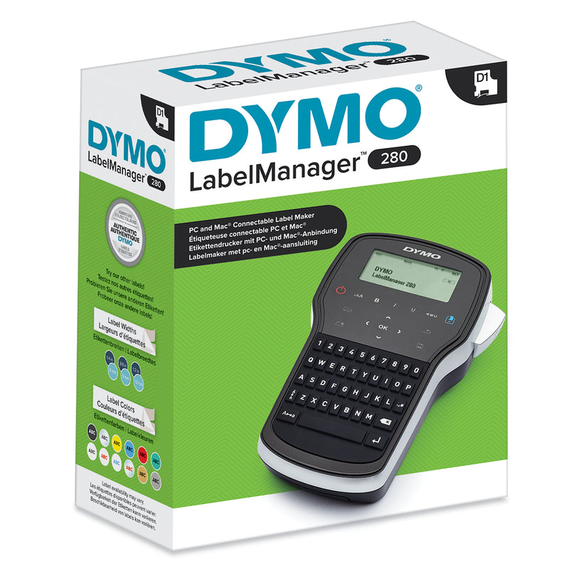 DYMO LabelManager 280 handheld label maker in retail packaging