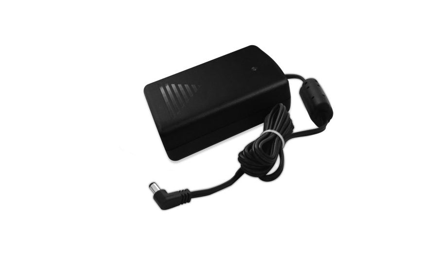DYMO 1738545 90W power adaptor for LabelWriter 4XL and 5XL, black brick with coiled lead, ferrite core and right angle barrel plug