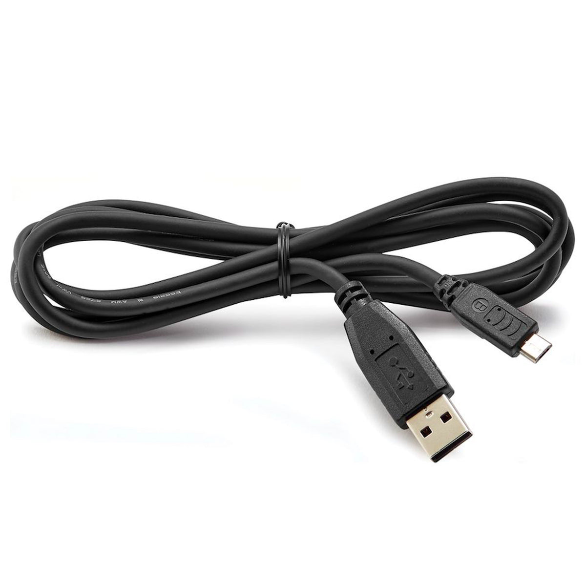 Black Dymo 1997364 micro USB cable for the LabelWriter Wireless, coiled