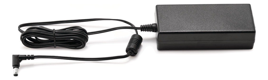 DYMO 2209403 60W power adaptor for LabelWriter 550, 550 Turbo, 450 and Wireless, black brick with coiled lead, ferrite core and right angle barrel plug