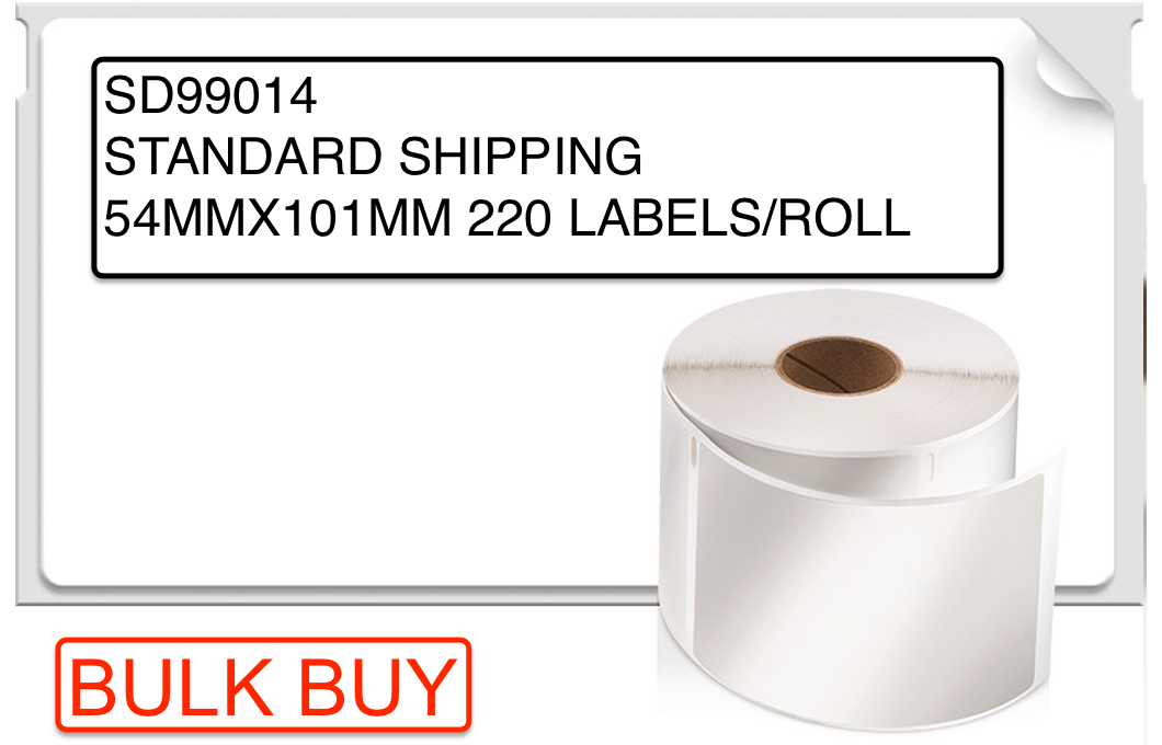 DYMO 99014 / S0722420 Standard Shipping Label – 54x101mm Printed Sample and Roll